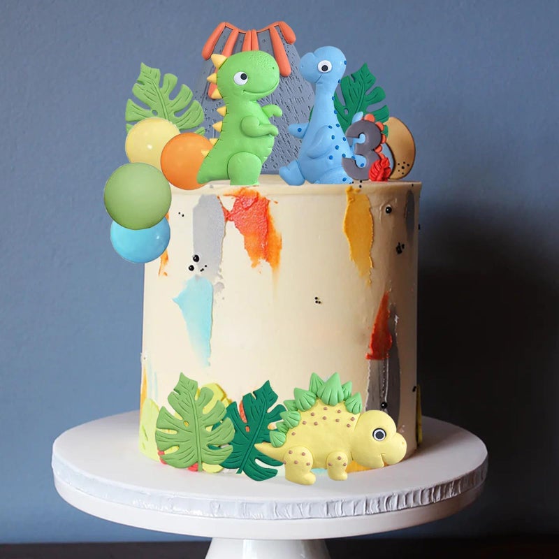 LEFUBABY Baby Dinosaur Cake Toppers Dinosaur Cake Decorations Dinosaur Birthday Cake Toppers for Baby Shower Dinosaur Themed Birthday Party Supplies (Style 2) - Image 5